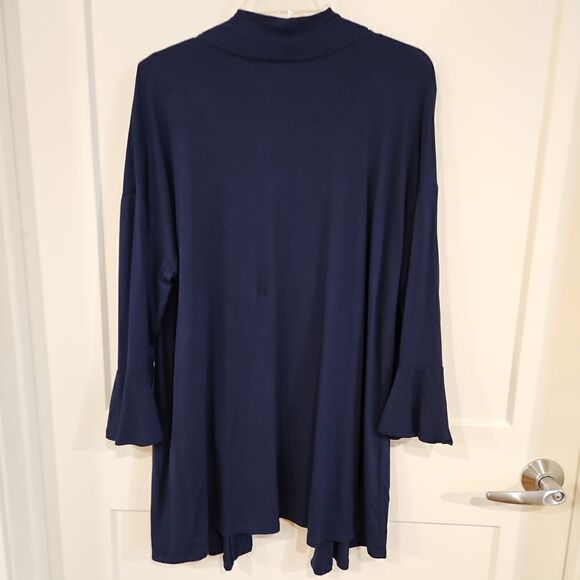 Kim Rogers Navy Blue Cardigan with bell cuffs sz M - Picture 8 of 8